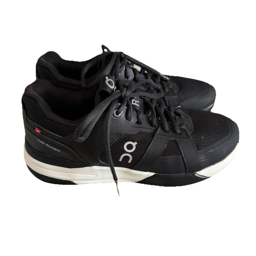 On Cloud Roger Clubhouse Womens 9 Black Tennis Shoes Used